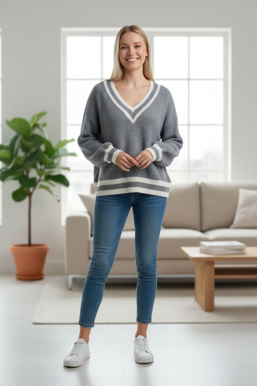 KNITWEAR DETALLE CUELLO V