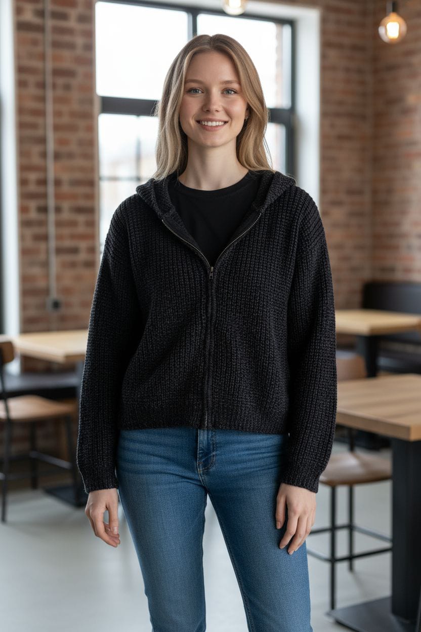 KNITWEAR FELPA DETALLE CAPUCHA