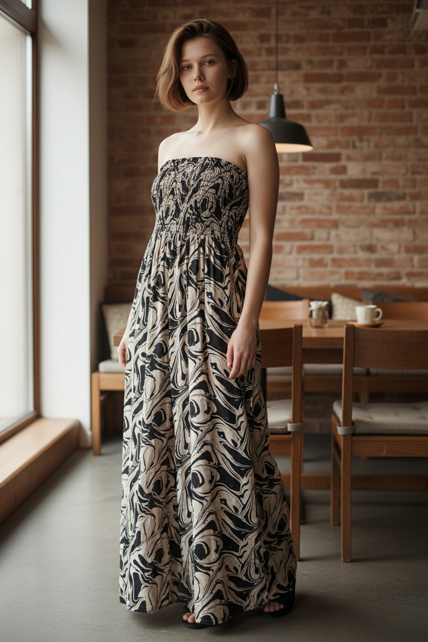 VESTIDO STRAPLESS