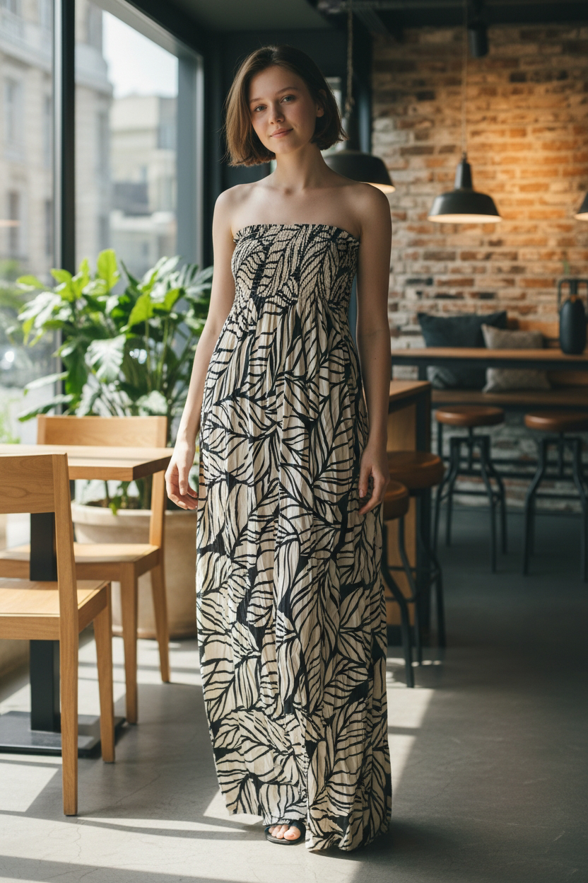 VESTIDO STRAPLESS
