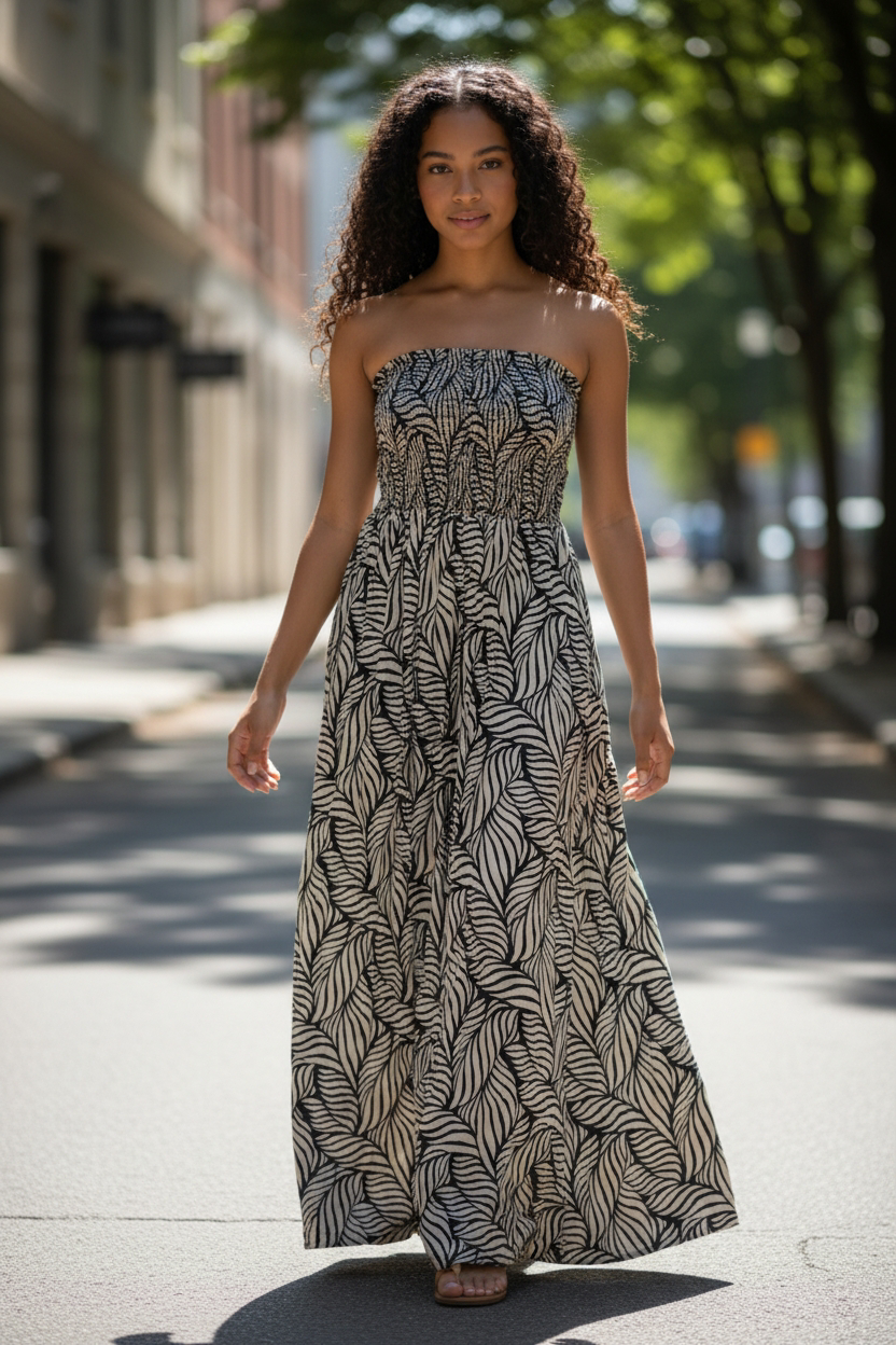 VESTIDO STRAPLESS