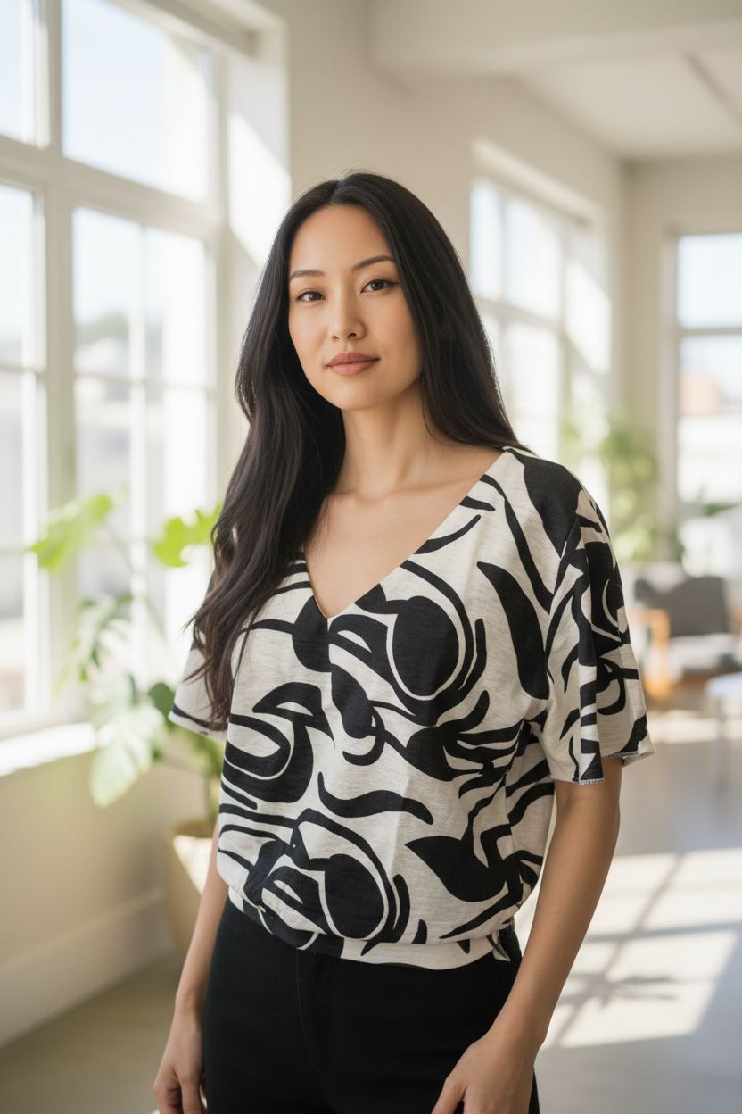 BLUSA PRINT MANGA CORTA