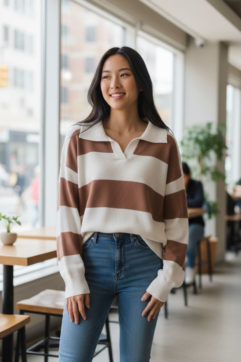 KNITWEAR CAMISA A RAYAS