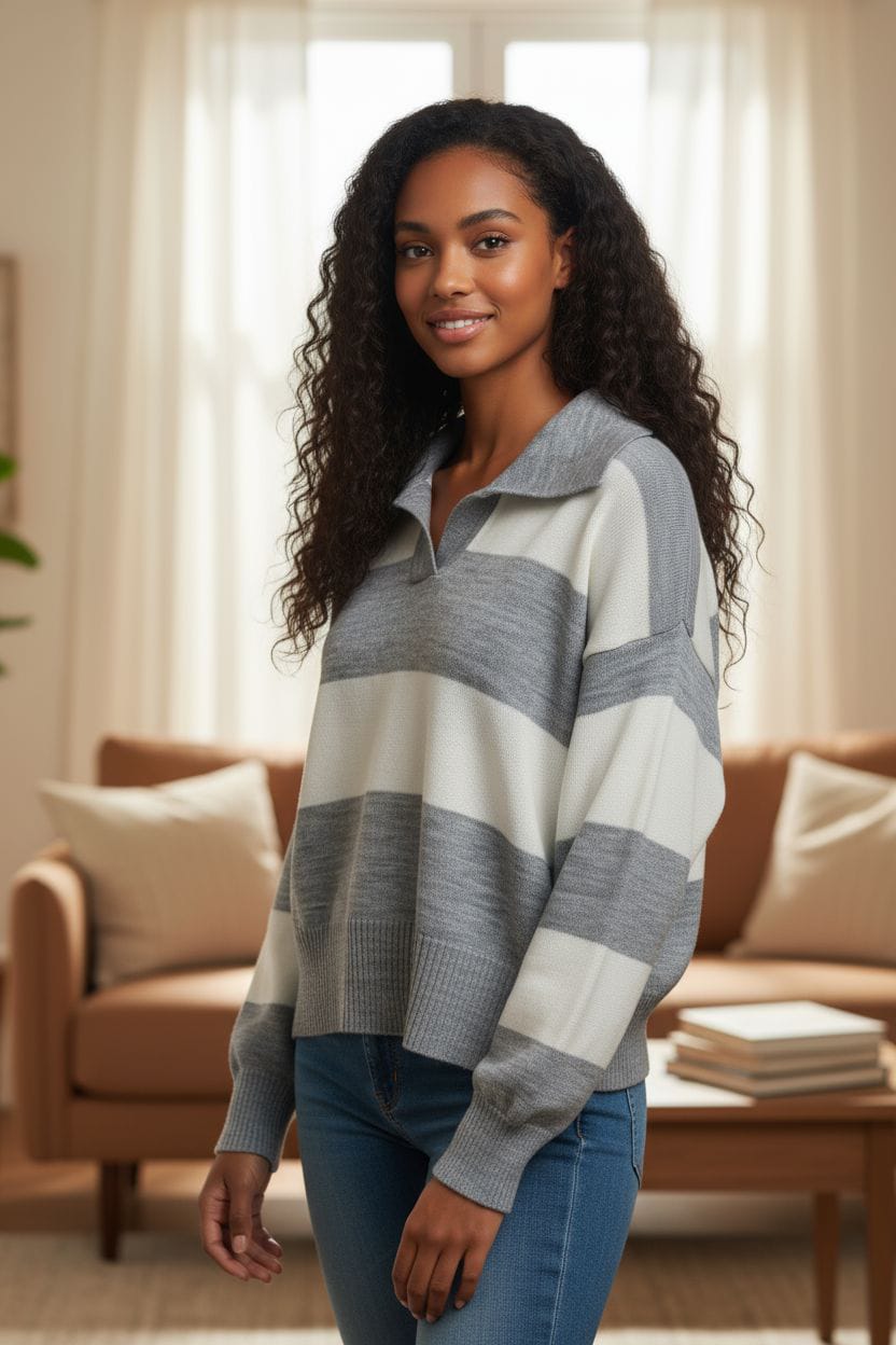 KNITWEAR CAMISA A RAYAS