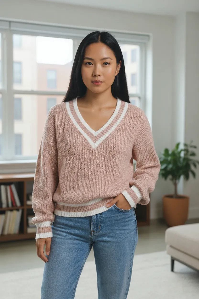 KNITWEAR DETALLE CUELLO V