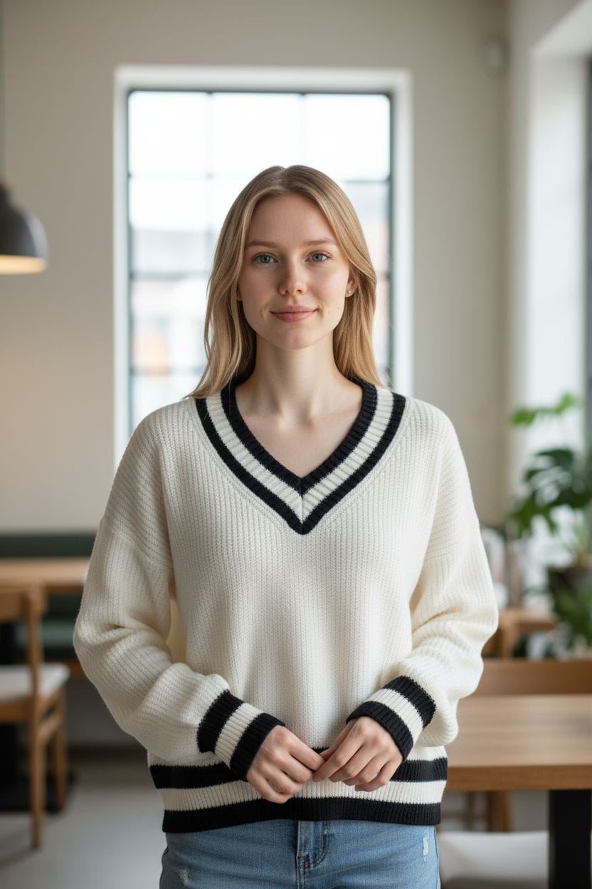 KNITWEAR DETALLE CUELLO V