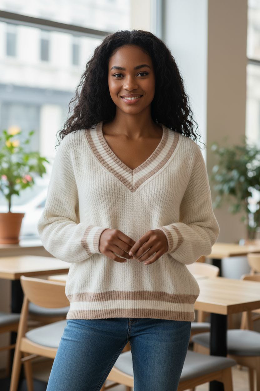 KNITWEAR DETALLE CUELLO V