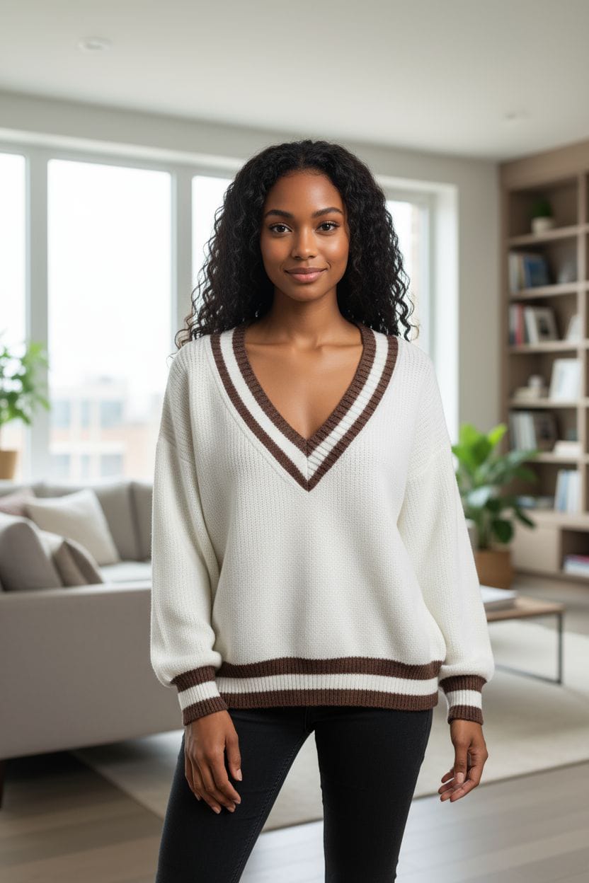 KNITWEAR DETALLE CUELLO V