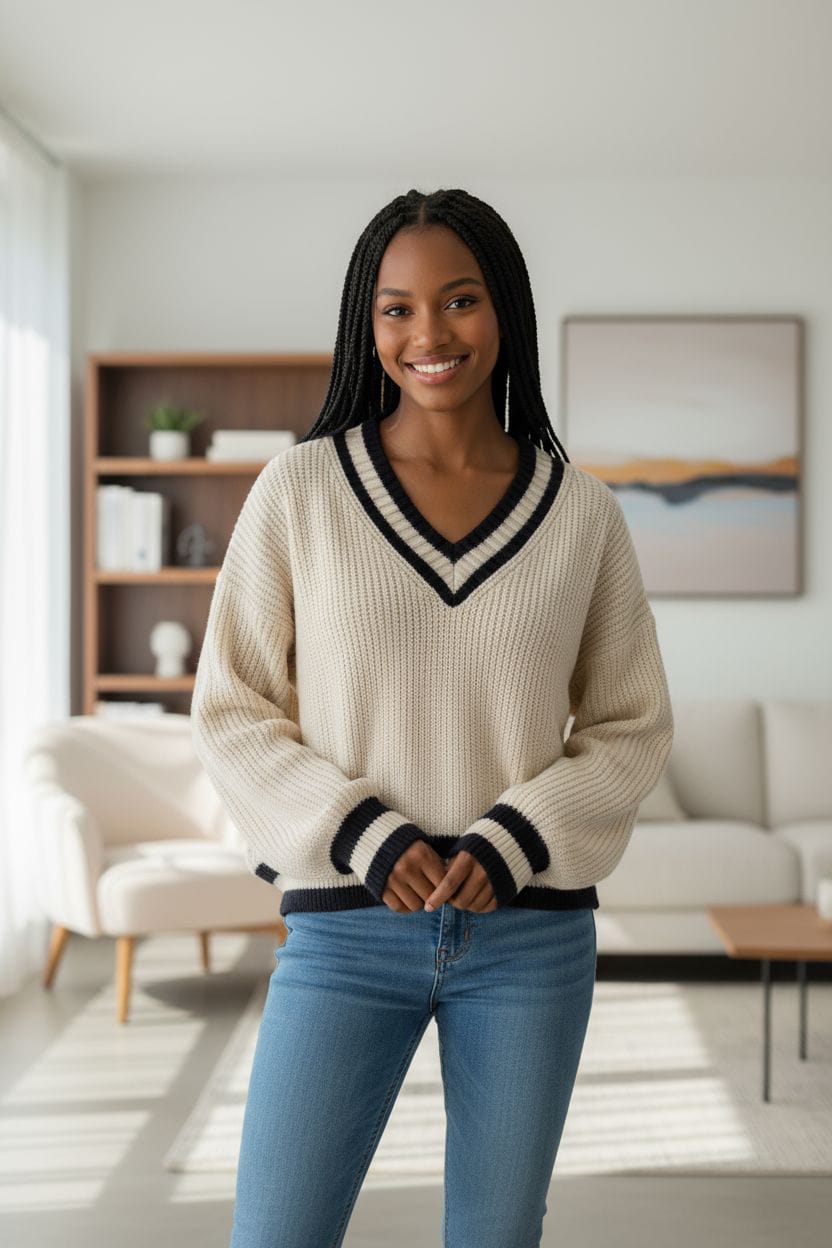 KNITWEAR DETALLE CUELLO V